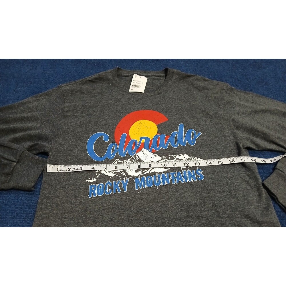 JERZEES   Colorado Rocky Mountains Gray Long Sleeve Shirt  Medium  NWT - Picture 10 of 11
